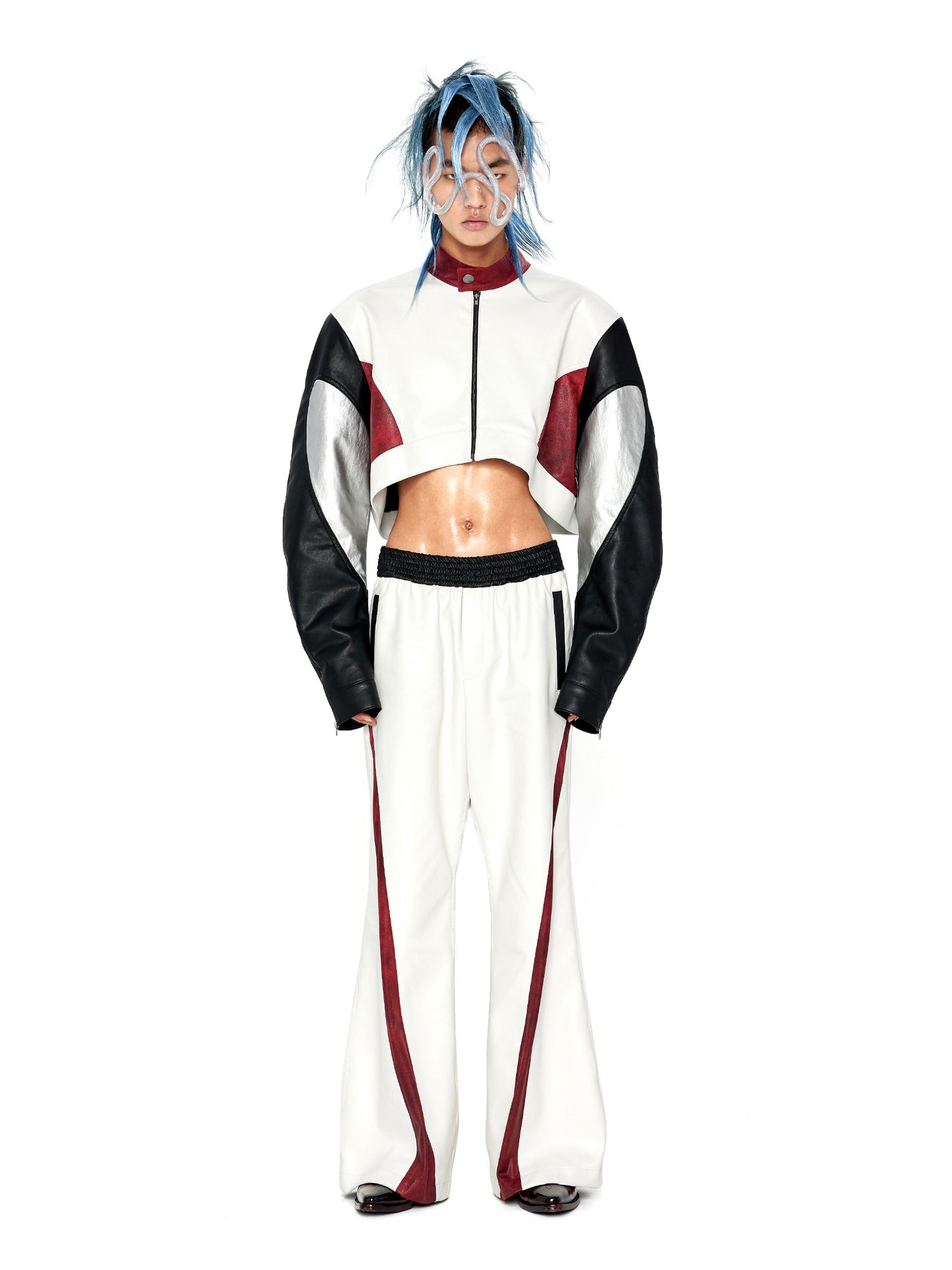 Fake Leather Cropped Jacket