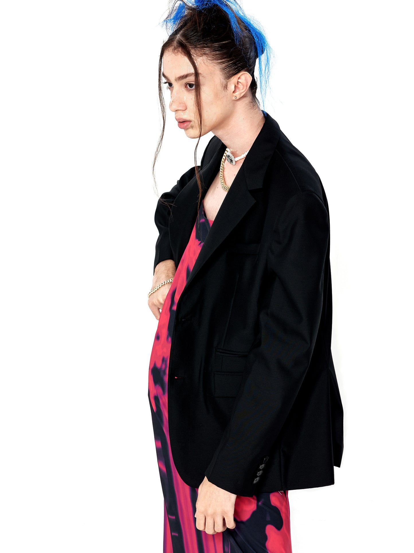 Single-breasted cut-out Blazer