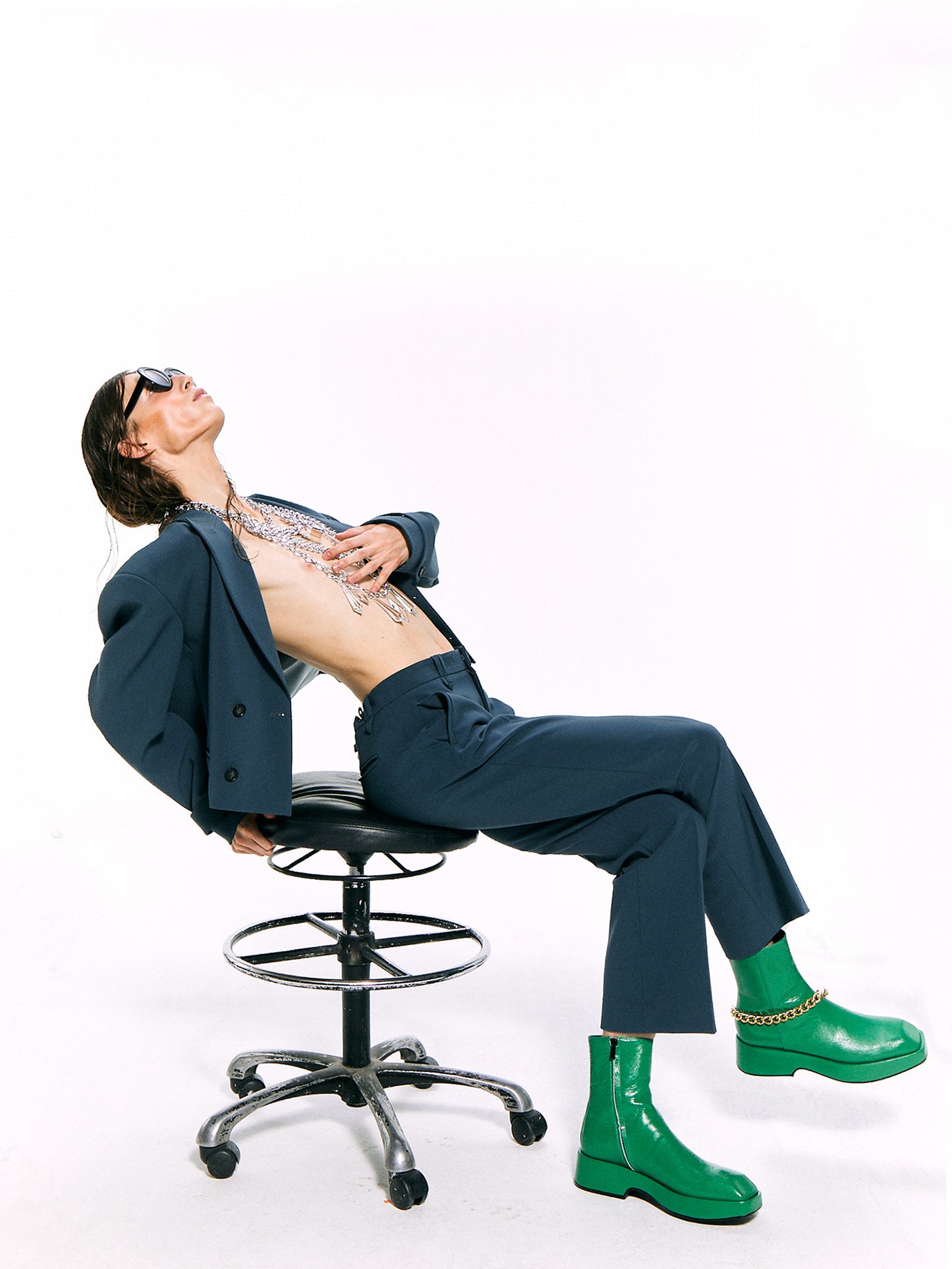 Double-Breasted Cropped Blazer