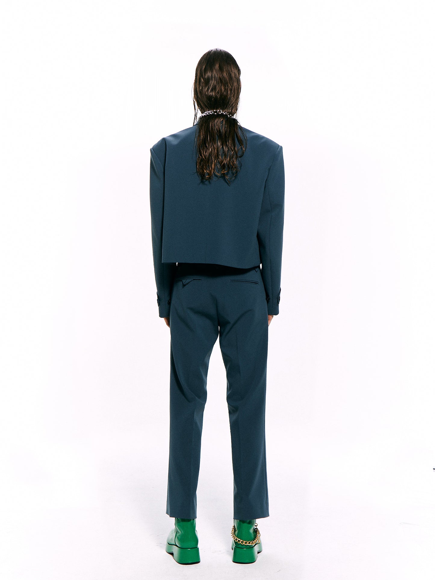 Double-Breasted Cropped Blazer