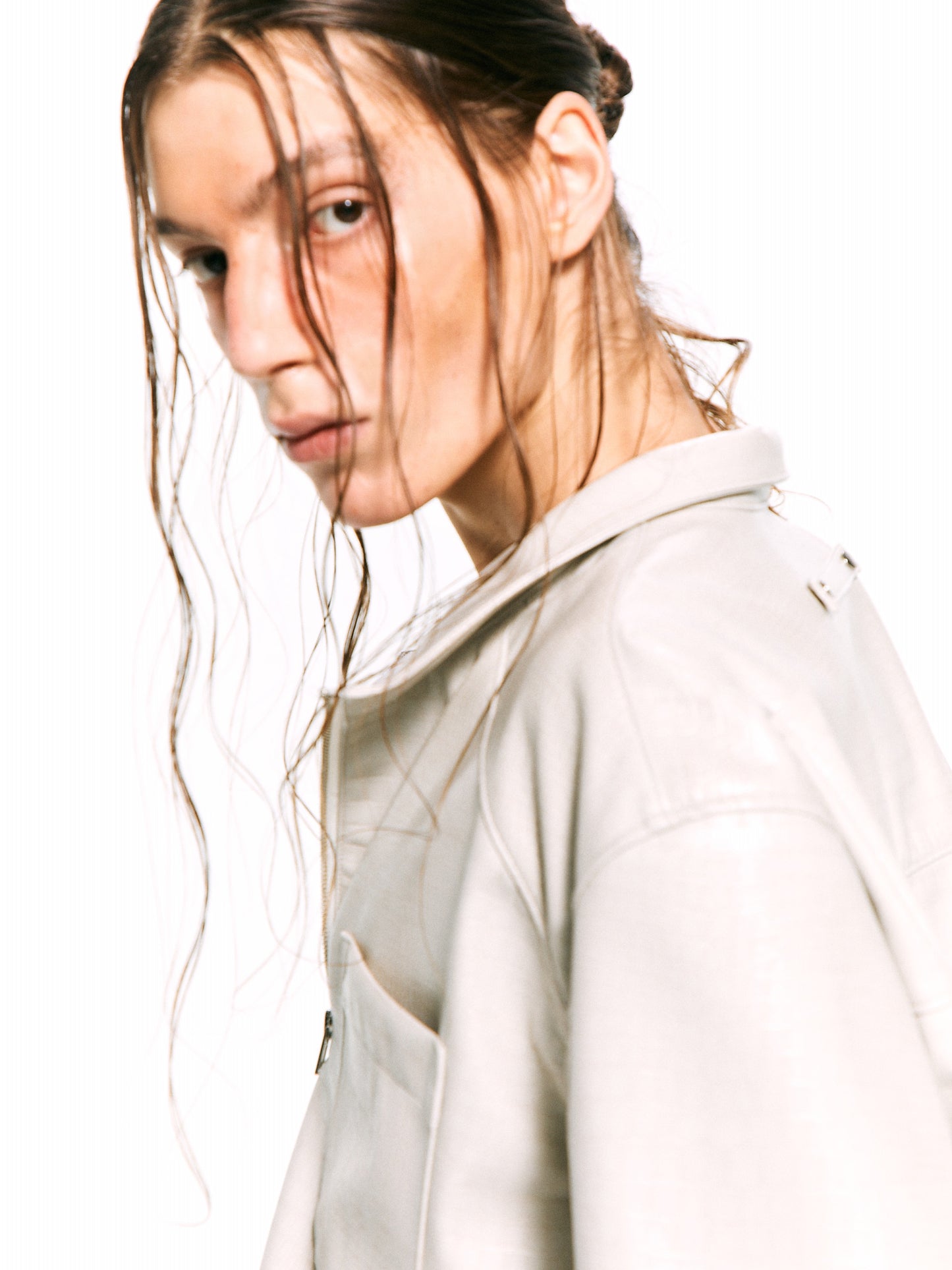 Faux Leather Anorak