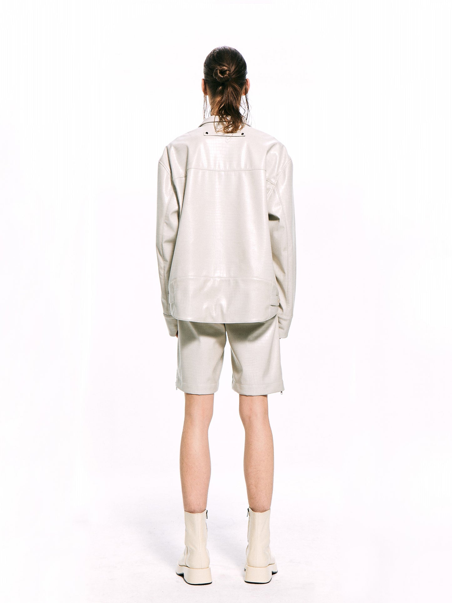 Faux Leather Anorak