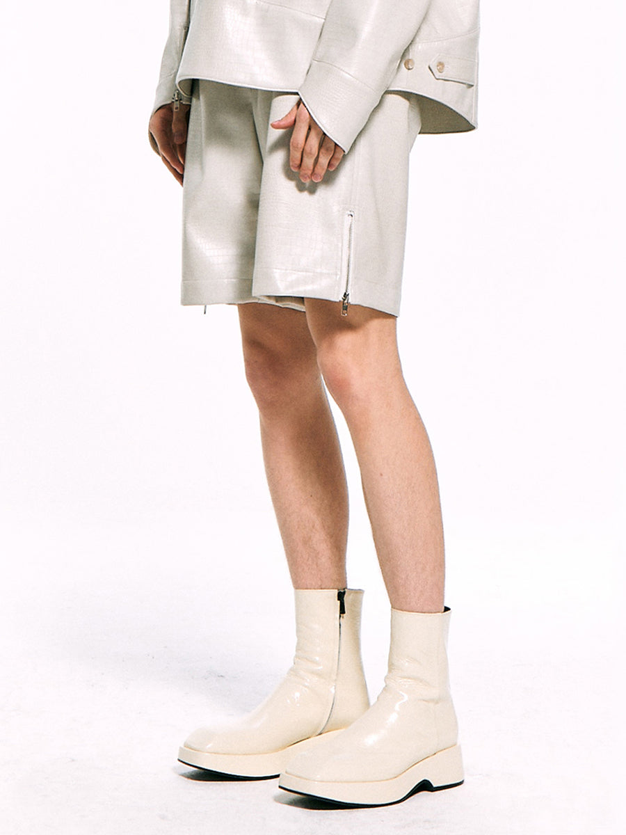 Faux Leather Shorts