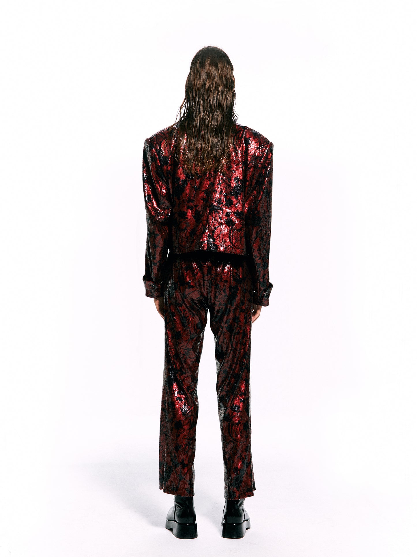 Sequined Double-Breasted Jacket