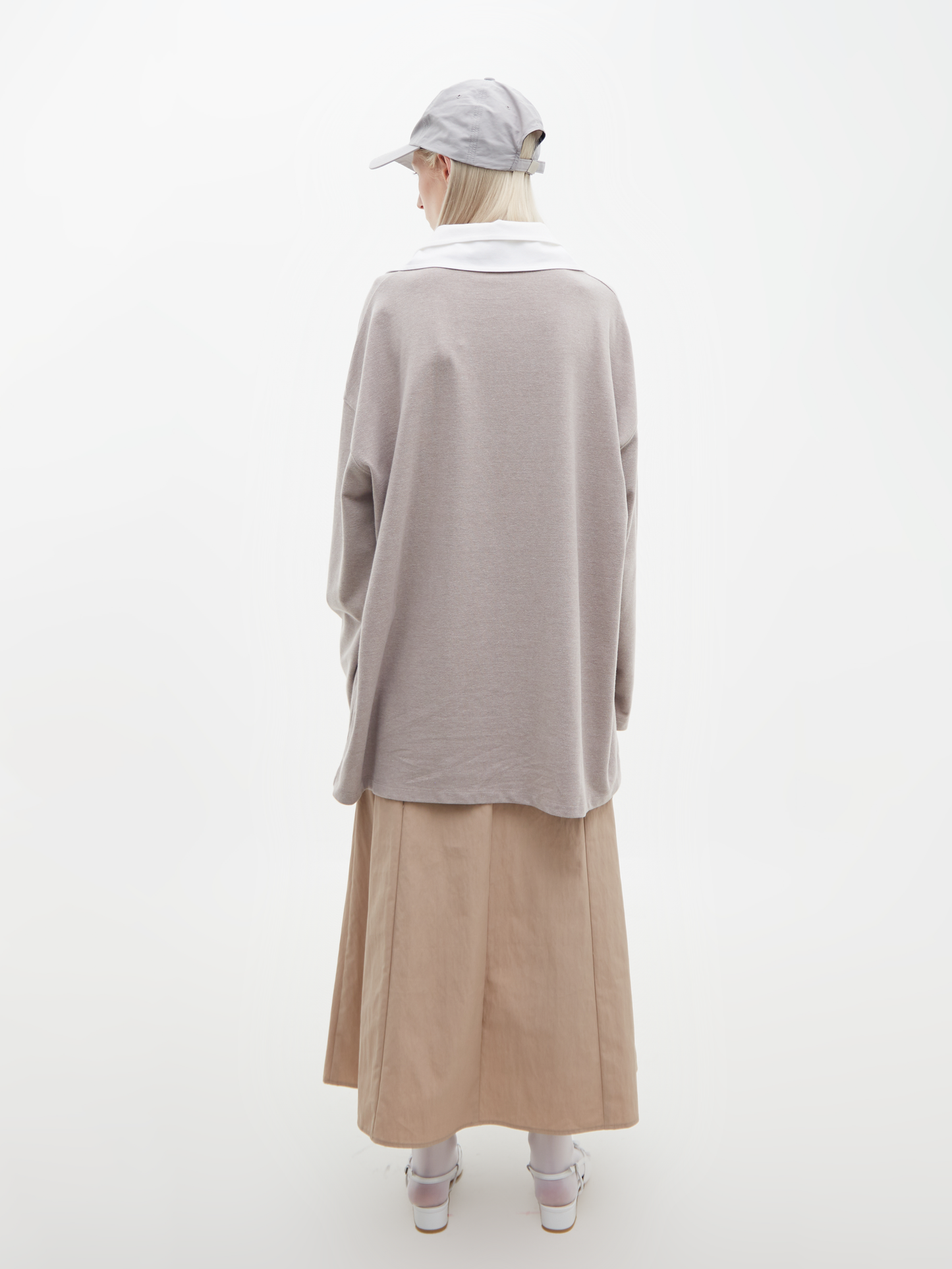 Two Collars Pk T-Shirt Beige