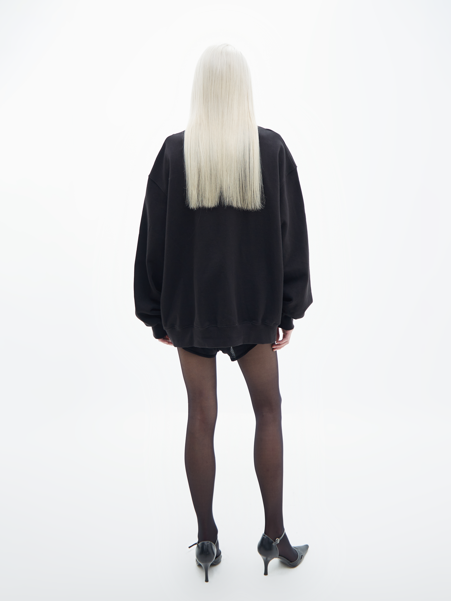 Cut-Out Sweatshirt Black