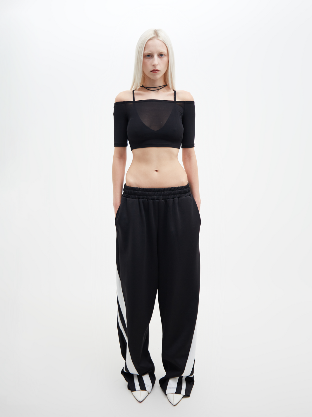 Two Lines Track Pants Black