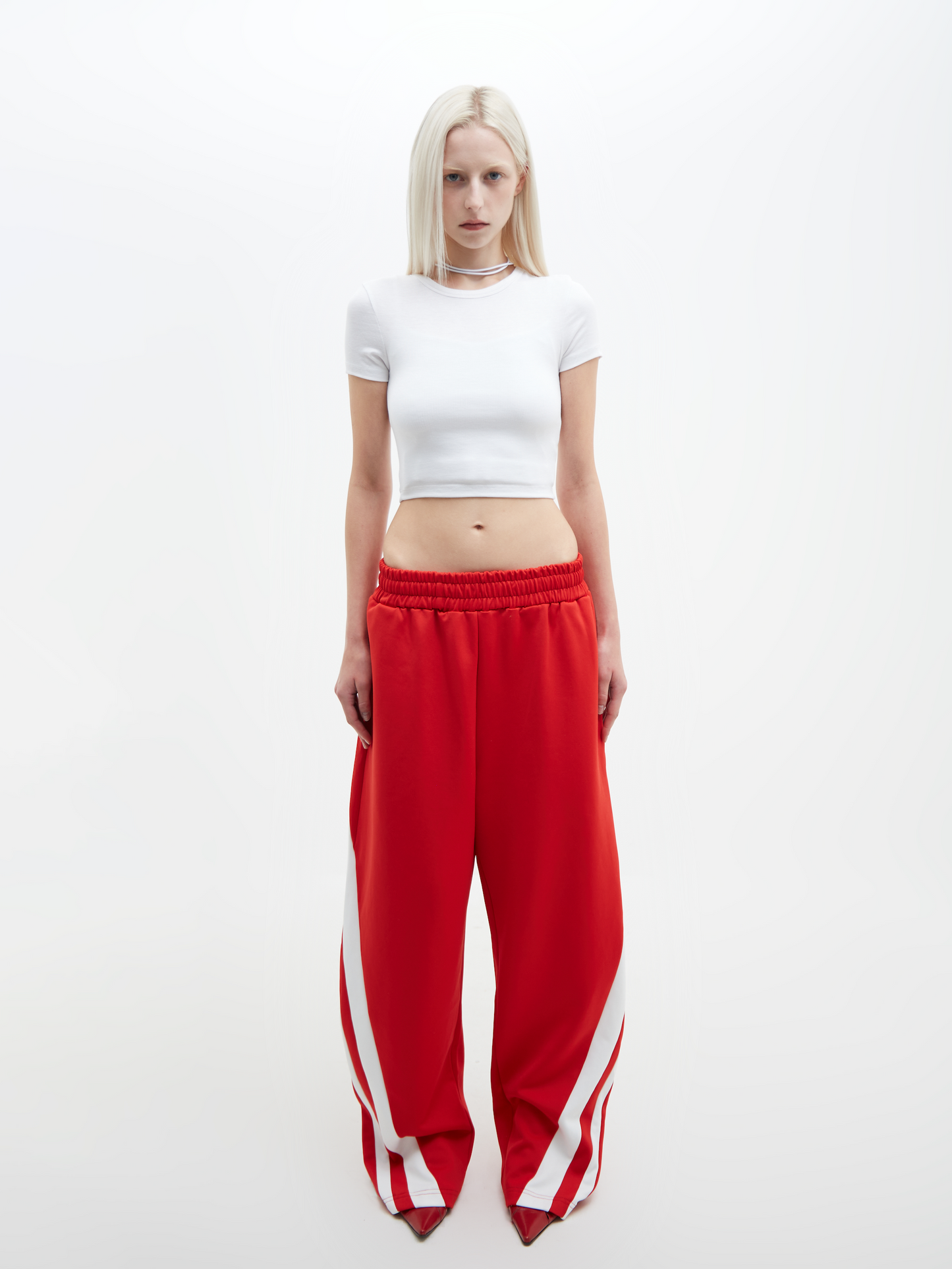 Two Lines Track Pants Red