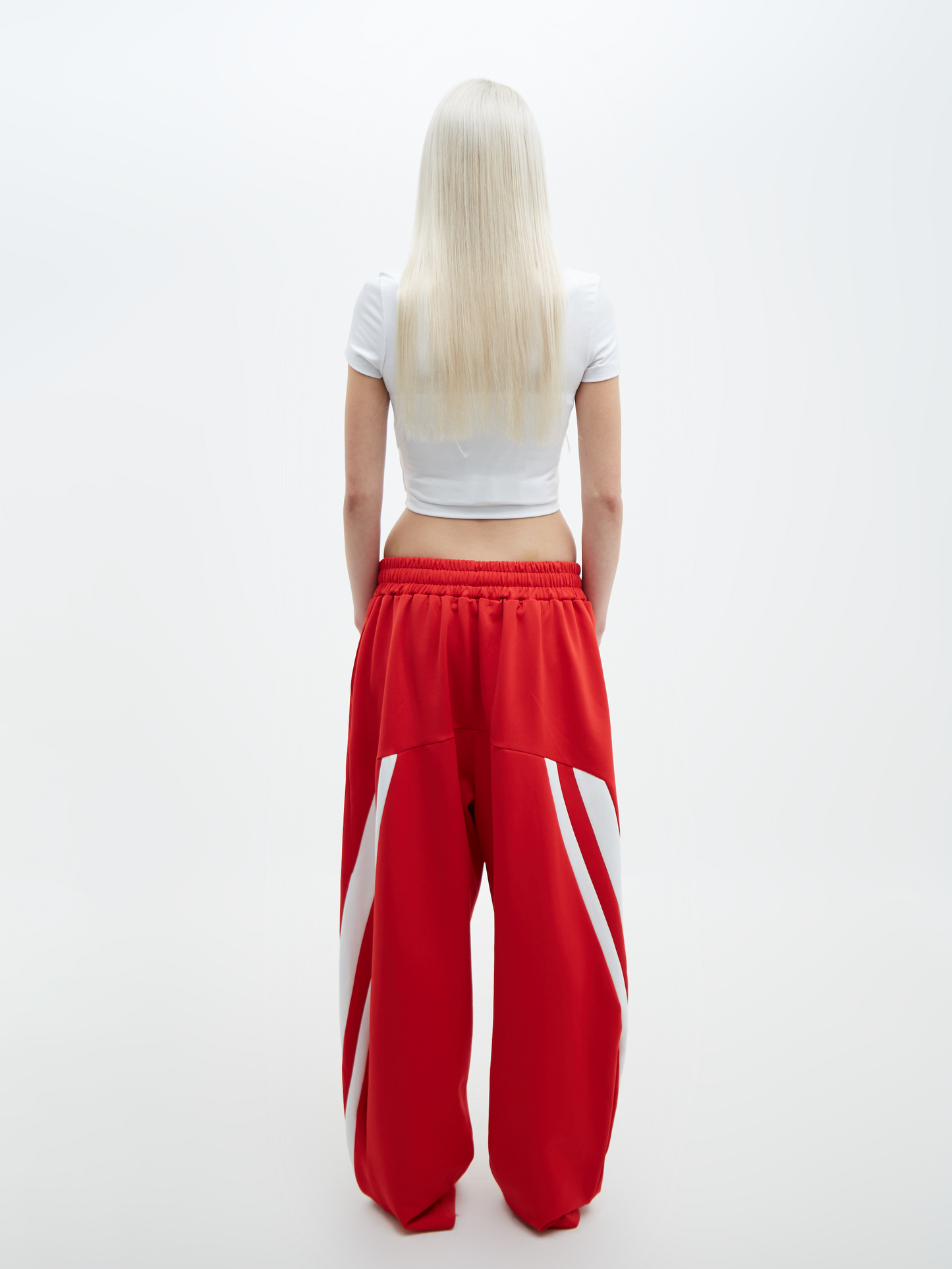 Two Lines Track Pants Red