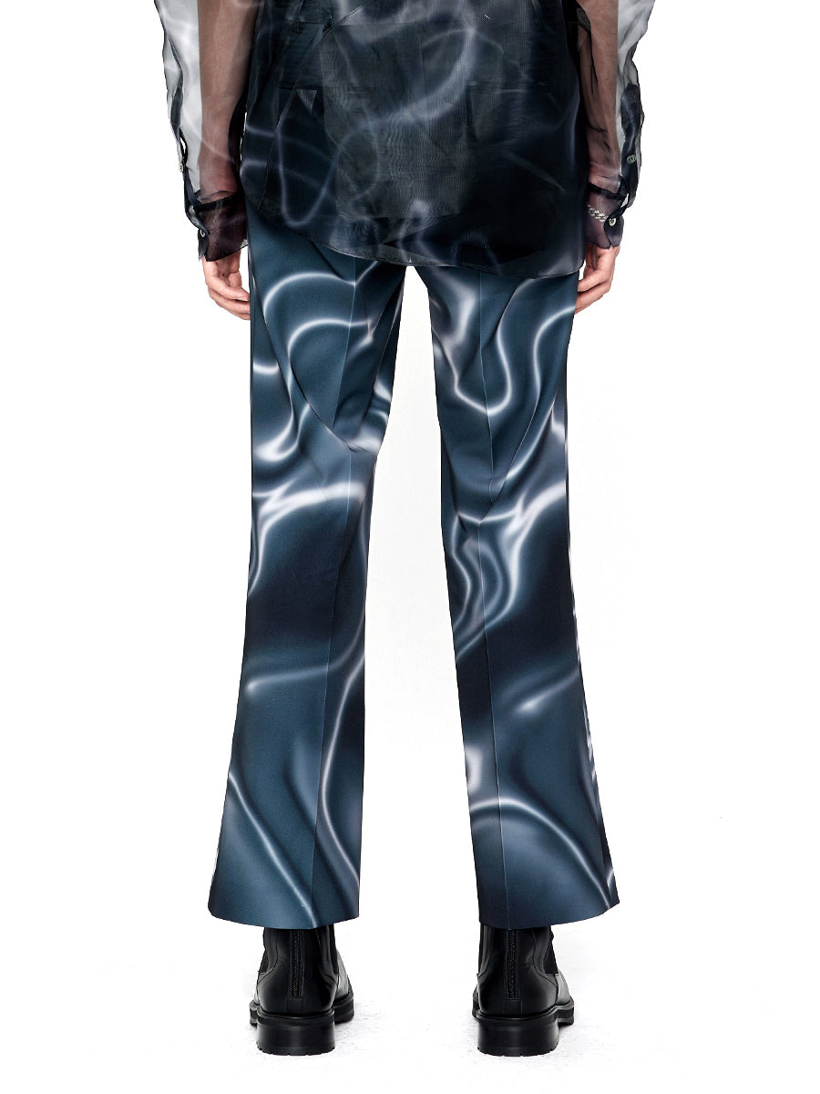 Moire Print Pants