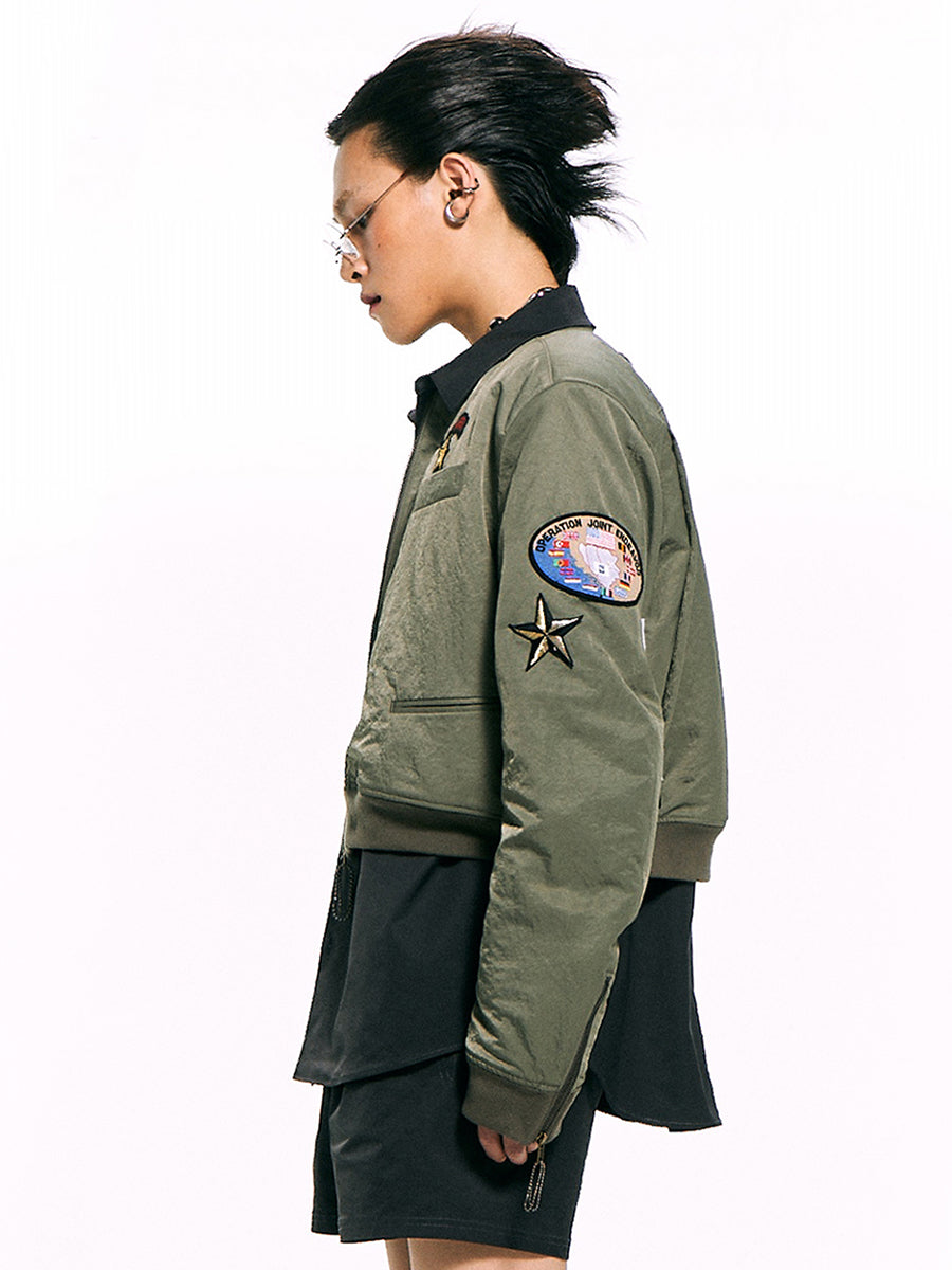 Nylon Bomber Jacket