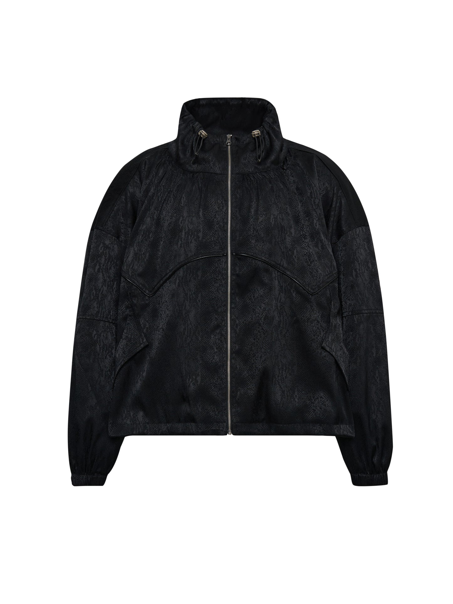 Faux Snakeskin Windbreaker