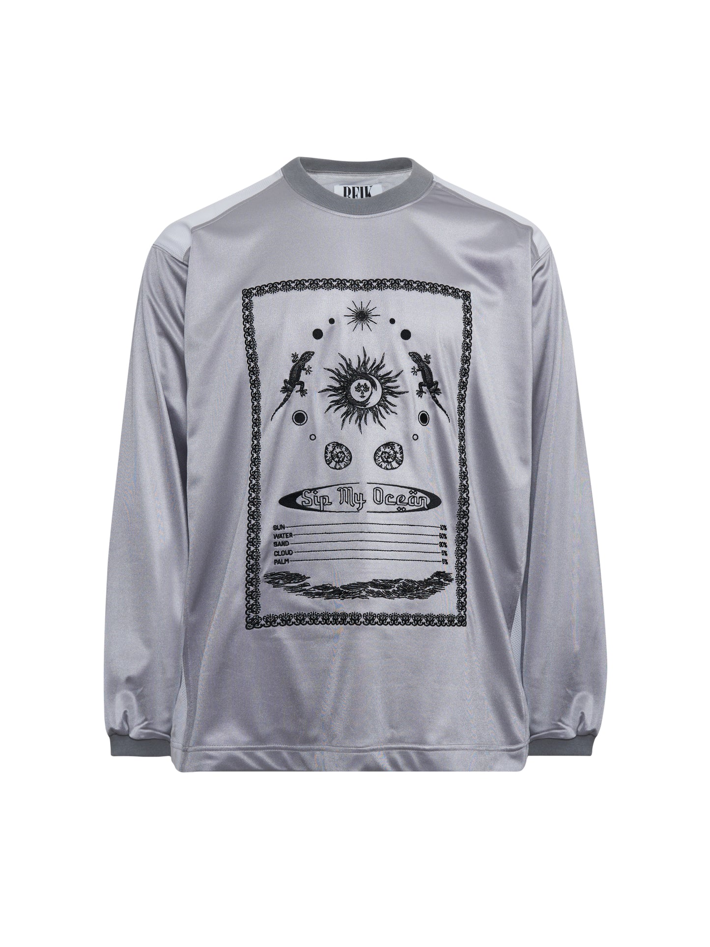 Ocean Jersey Long Sleeve T-Shirts Silver